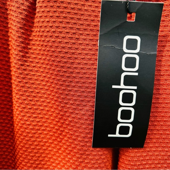 Boohoo Petite Mara Crop & Flared/BellBottom Trouser Co-ord | Size 0 | NWT | Rust - Picture 11 of 12